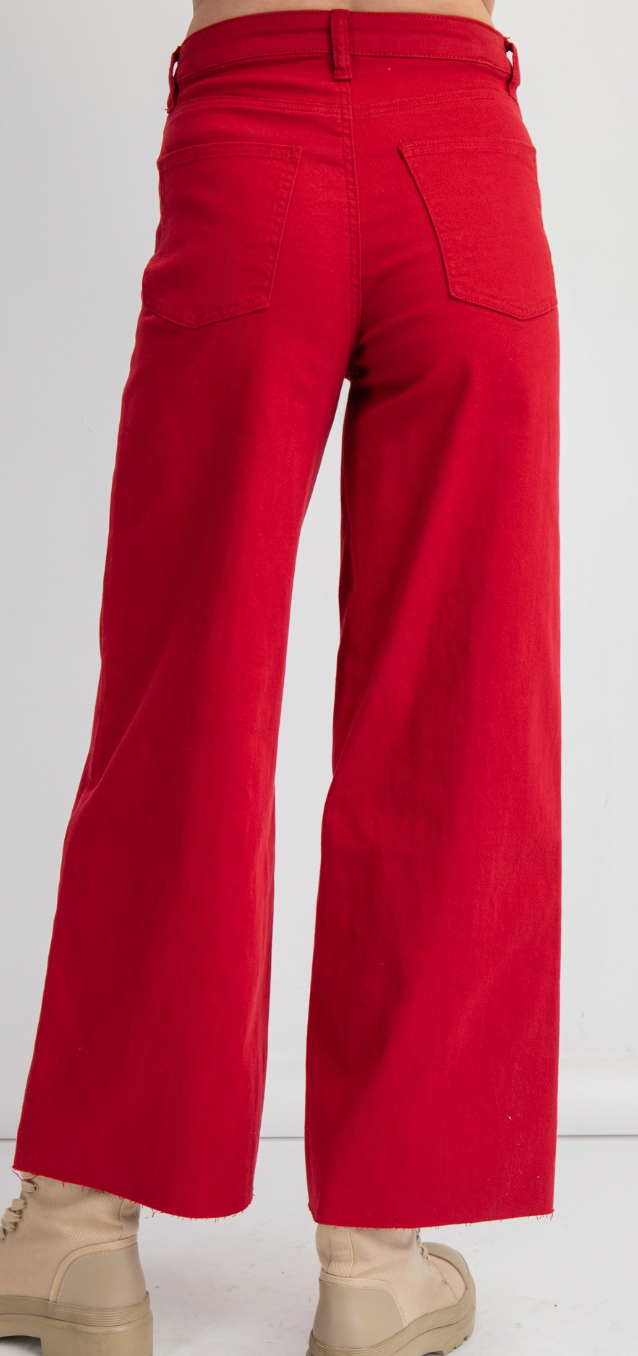 High Waisted Twill Pants