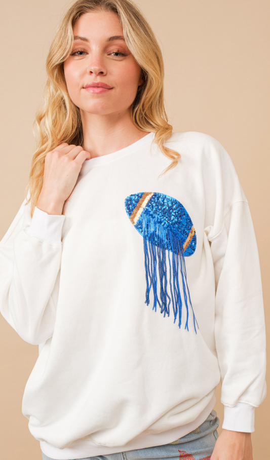 Game Day Sequin Patch Sweatshirt