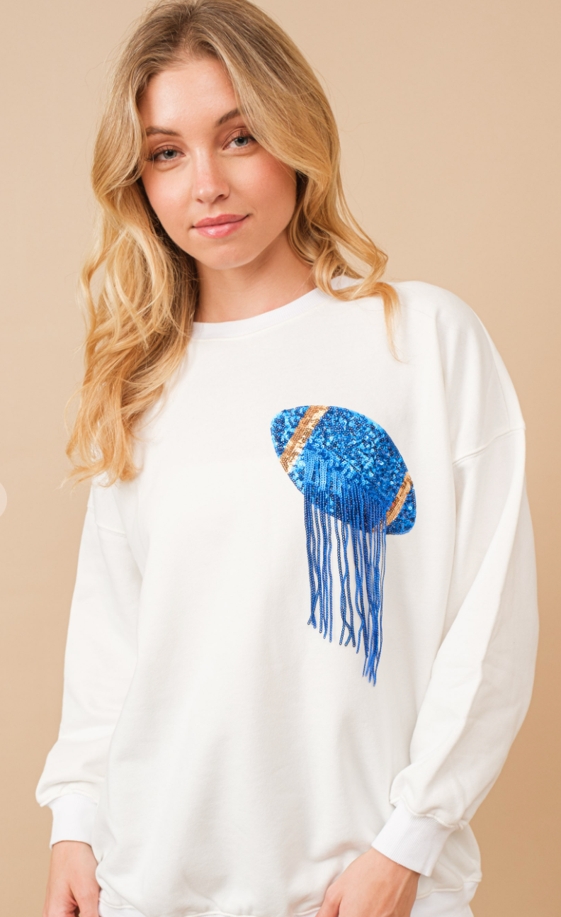 Game Day Sequin Patch Sweatshirt