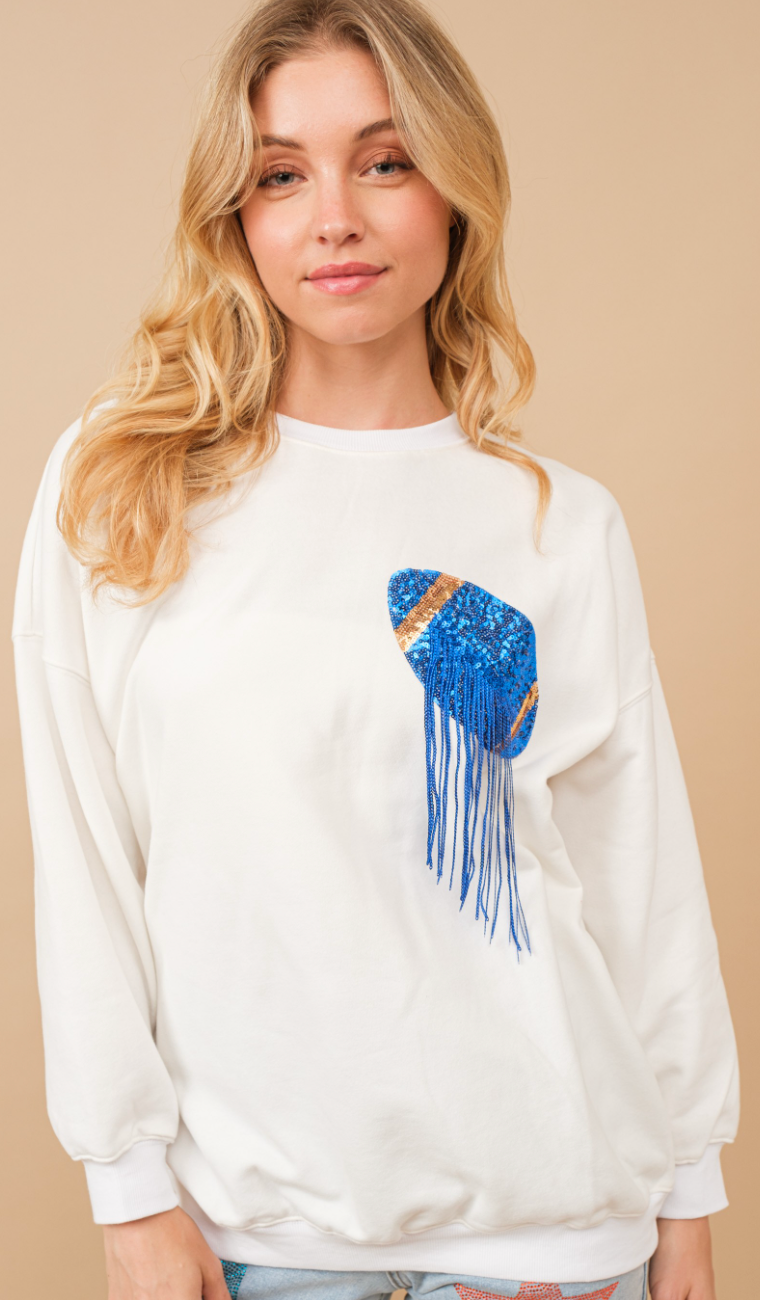 Game Day Sequin Patch Sweatshirt