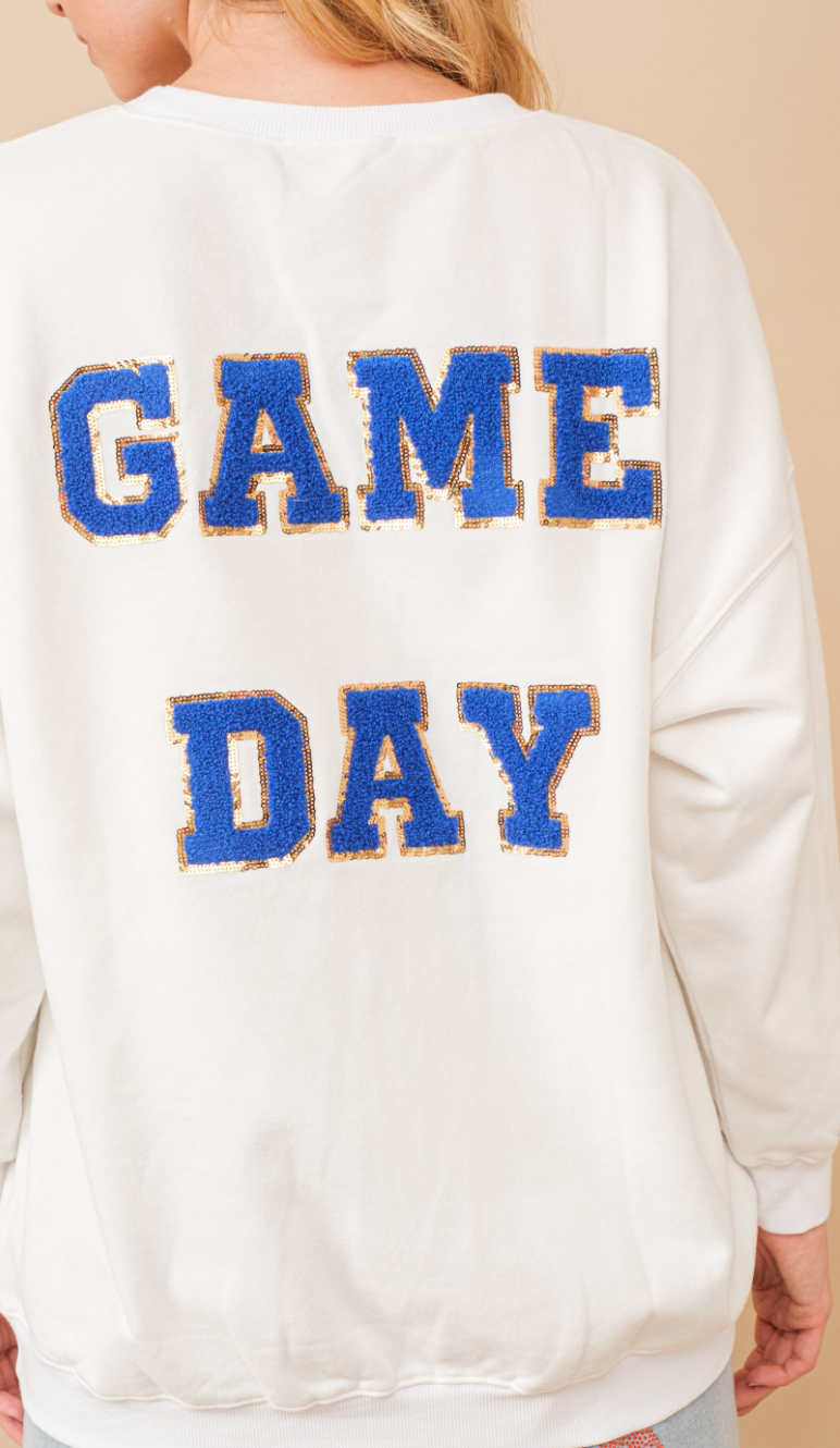 Game Day Sequin Patch Sweatshirt