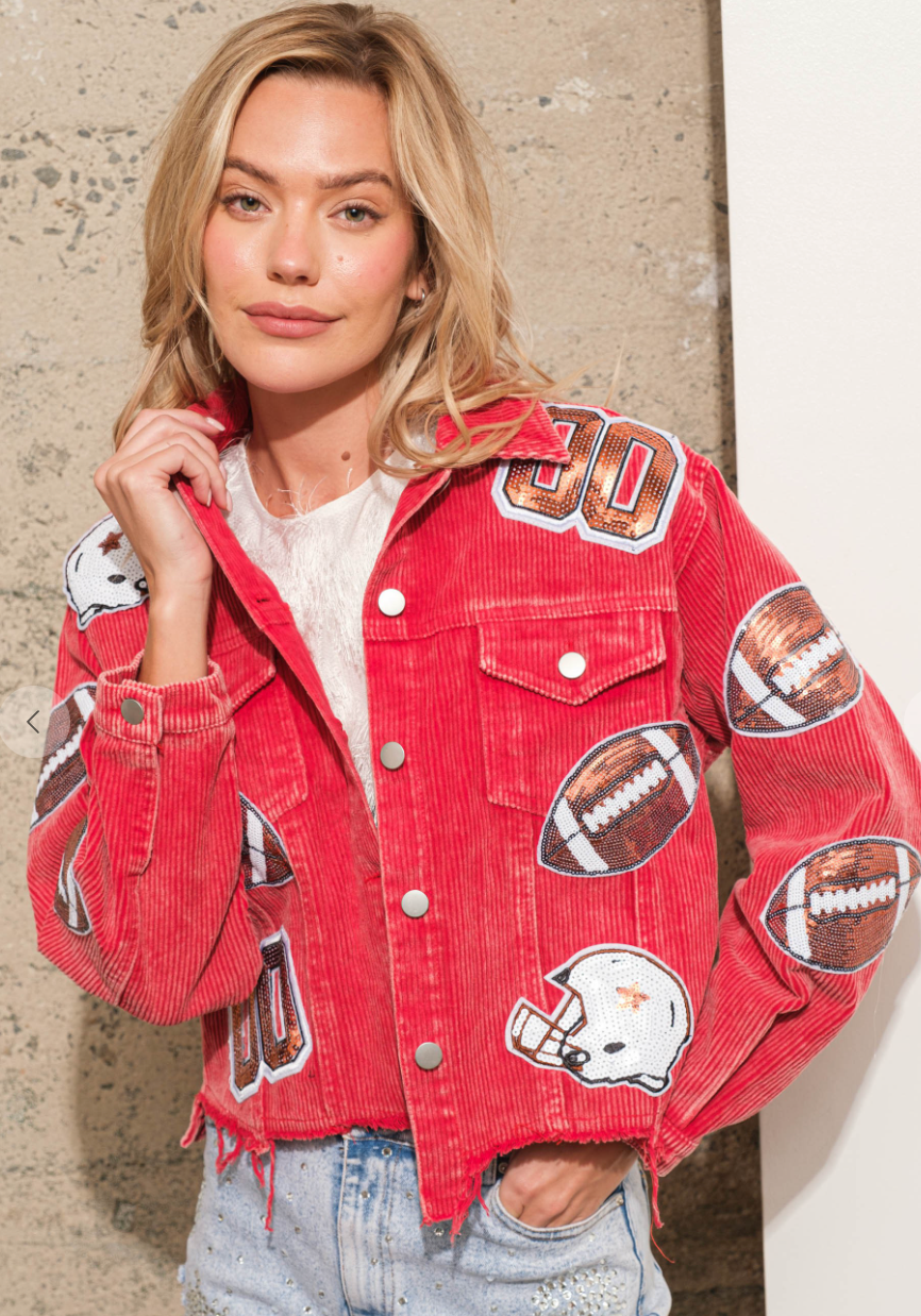 Game Day Football Corduroy Jacket