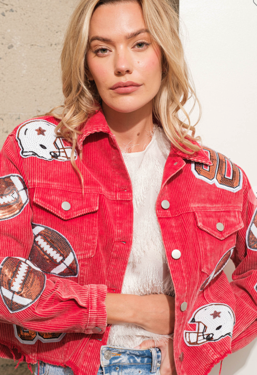 Game Day Football Corduroy Jacket