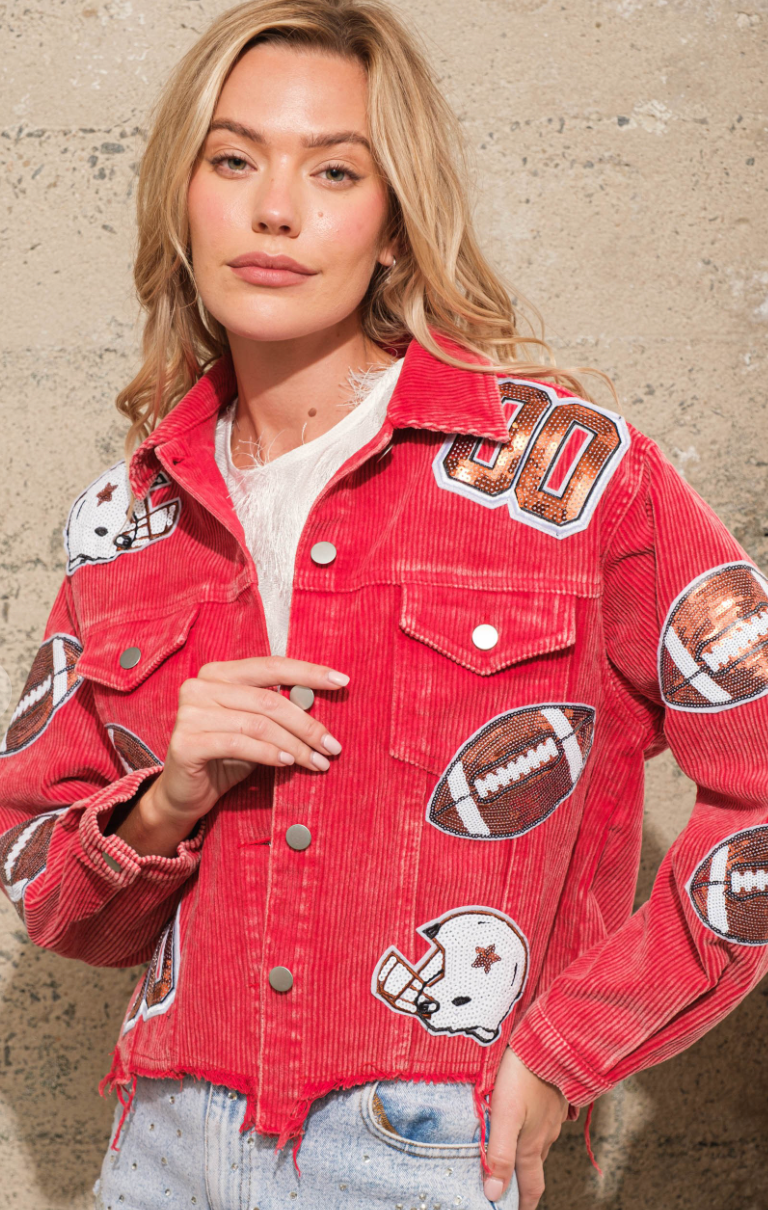 Game Day Football Corduroy Jacket