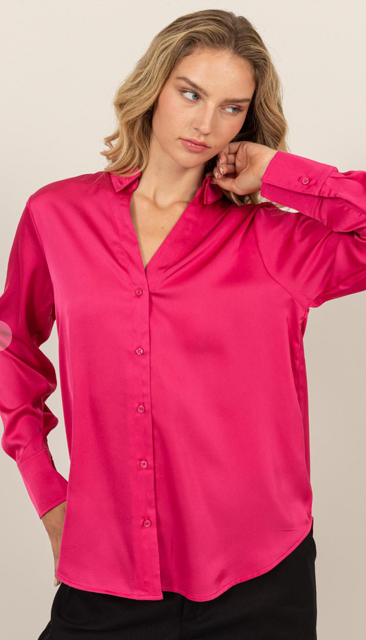 Silky Smooth Satin Blouse