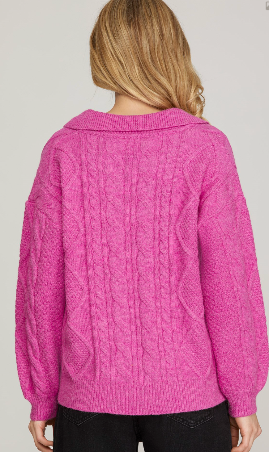 Fashionable Cable Knit Sweater