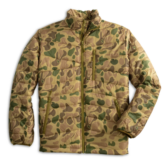 Open Country Down Jacket: Heybo Traditions Camo