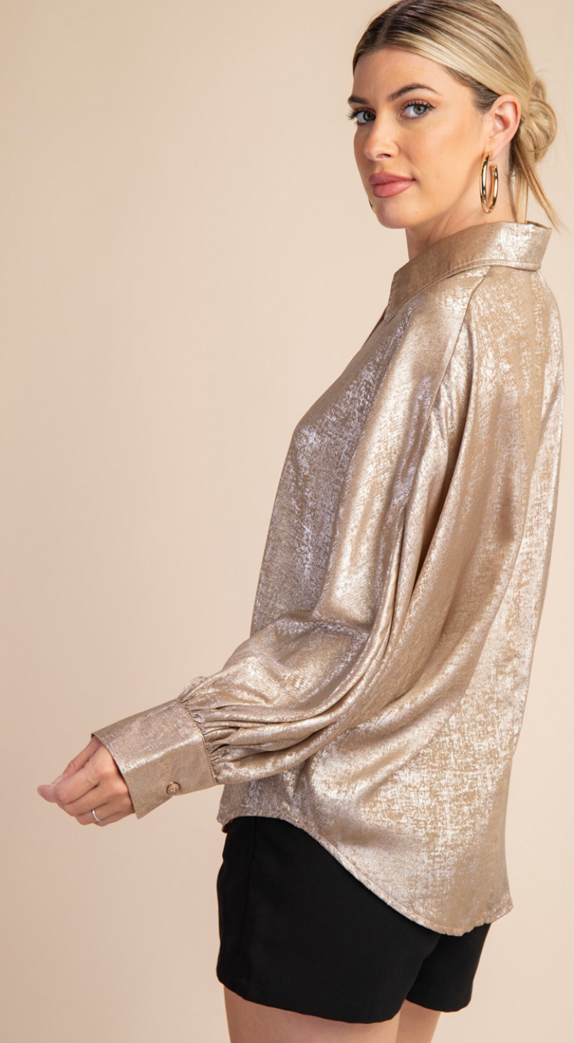 The Crowd Favorite Shimmering Blouse