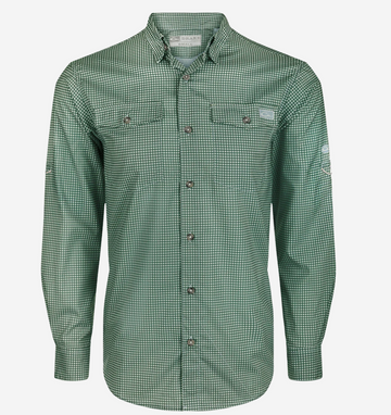Frat Gingham Check Button-Down Long Sleeve Shirt