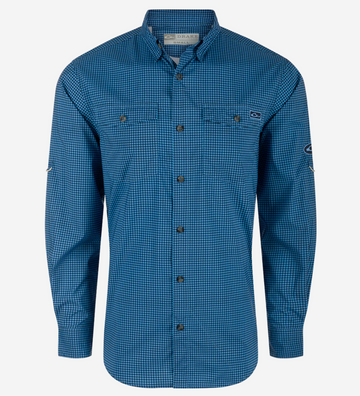 Frat Gingham Check Button-Down Long Sleeve Shirt