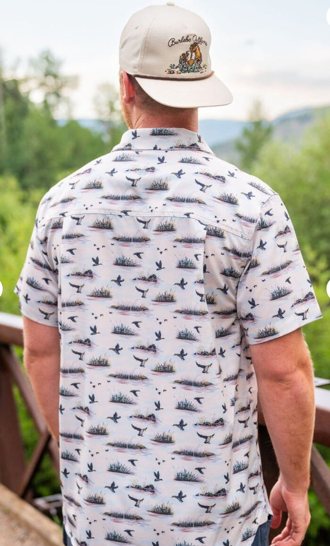 Performance Button Up - Duck Hunt