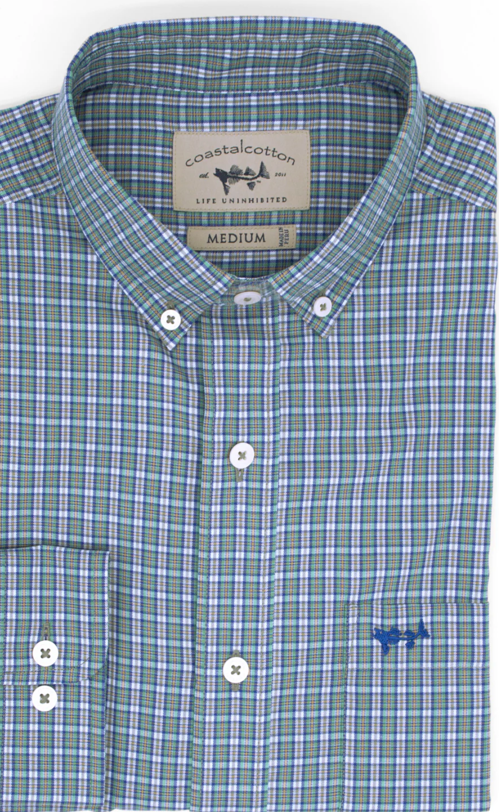 Coastal Cotton Performance Button Down Shirt