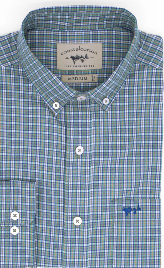 Coastal Cotton Performance Button Down Shirt