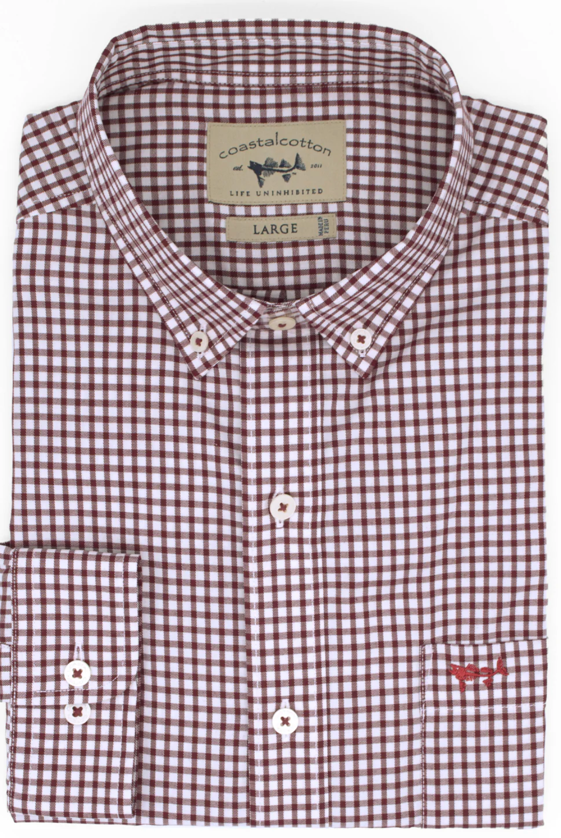 Coastal Cotton Sharks Blood Performance Button Down Shirt