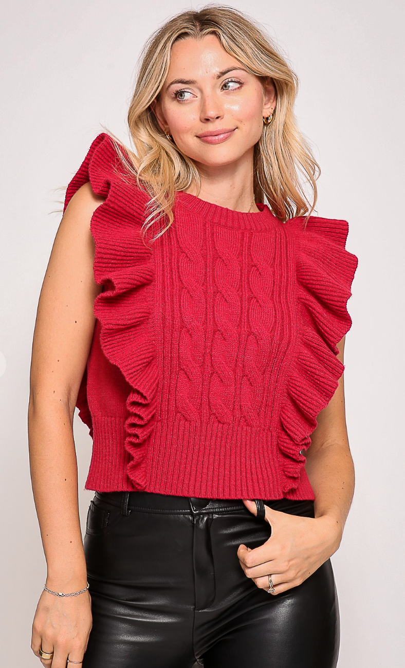 A Dramatic Ruffle Sleeve Top