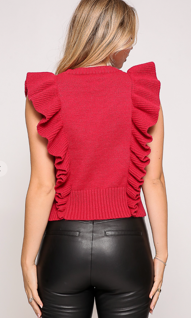 A Dramatic Ruffle Sleeve Top