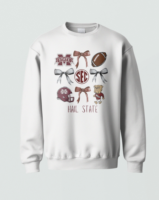 Mississippi State Game Day Bow Sweatshirt