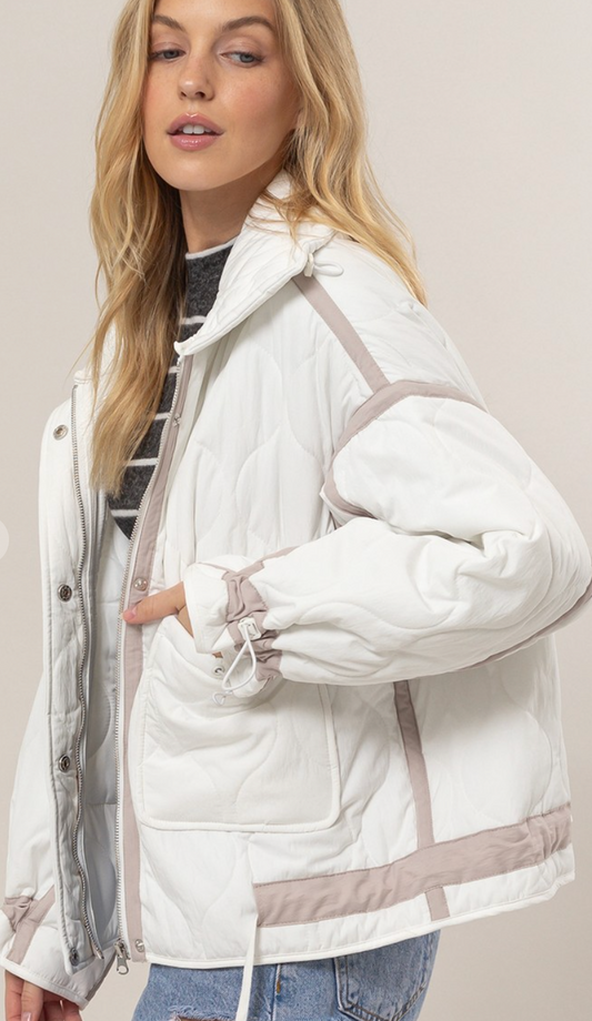 Quilted Toggle Puffer Jacket