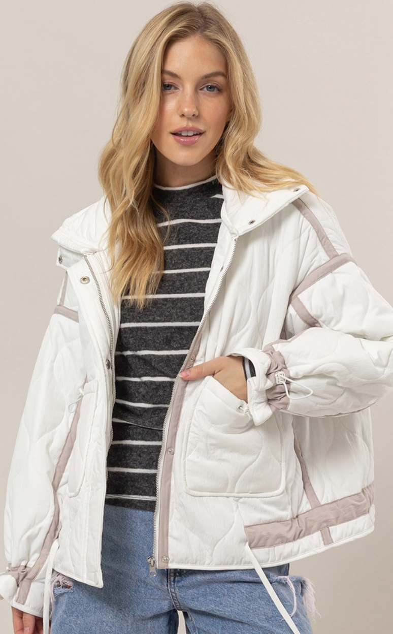 Quilted Toggle Puffer Jacket