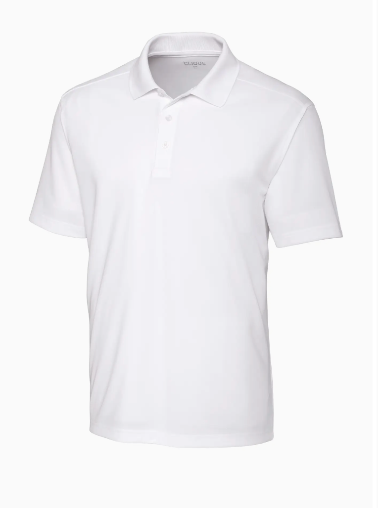 Men's Performance White Polo