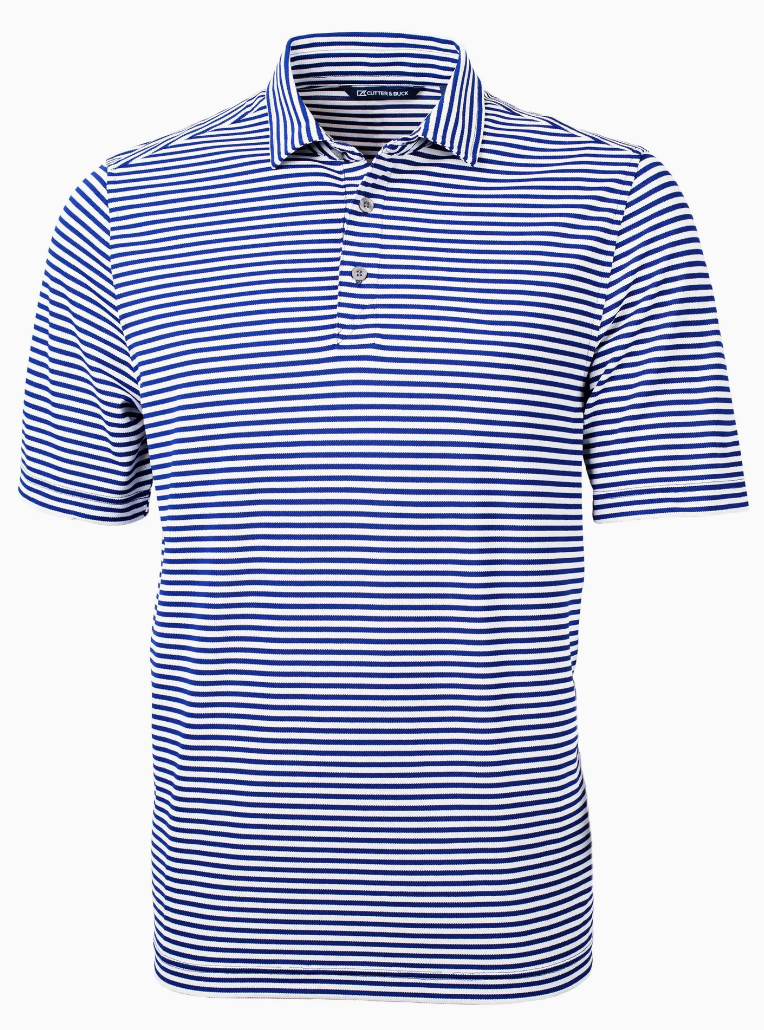 Cutter & Buck Virtue Eco Pique Stripe Recycled Mens Polo