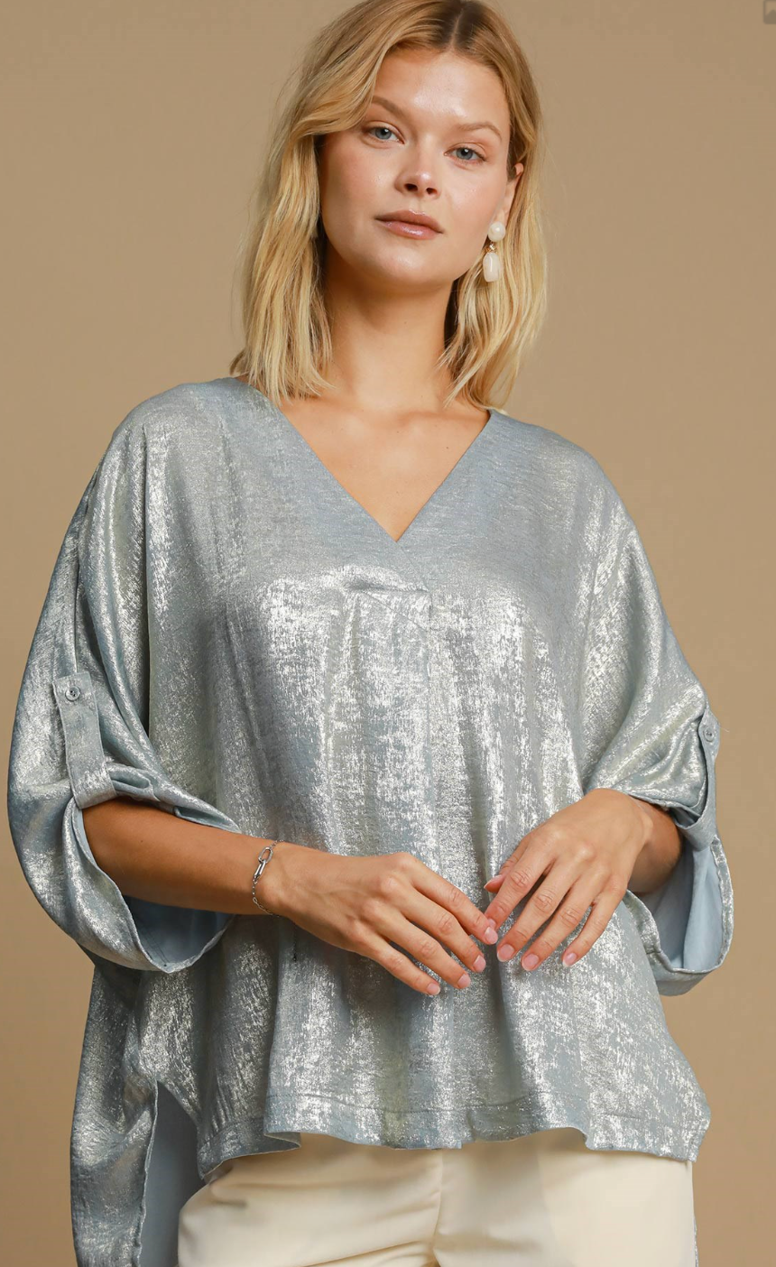 Shimmering Metallic Top