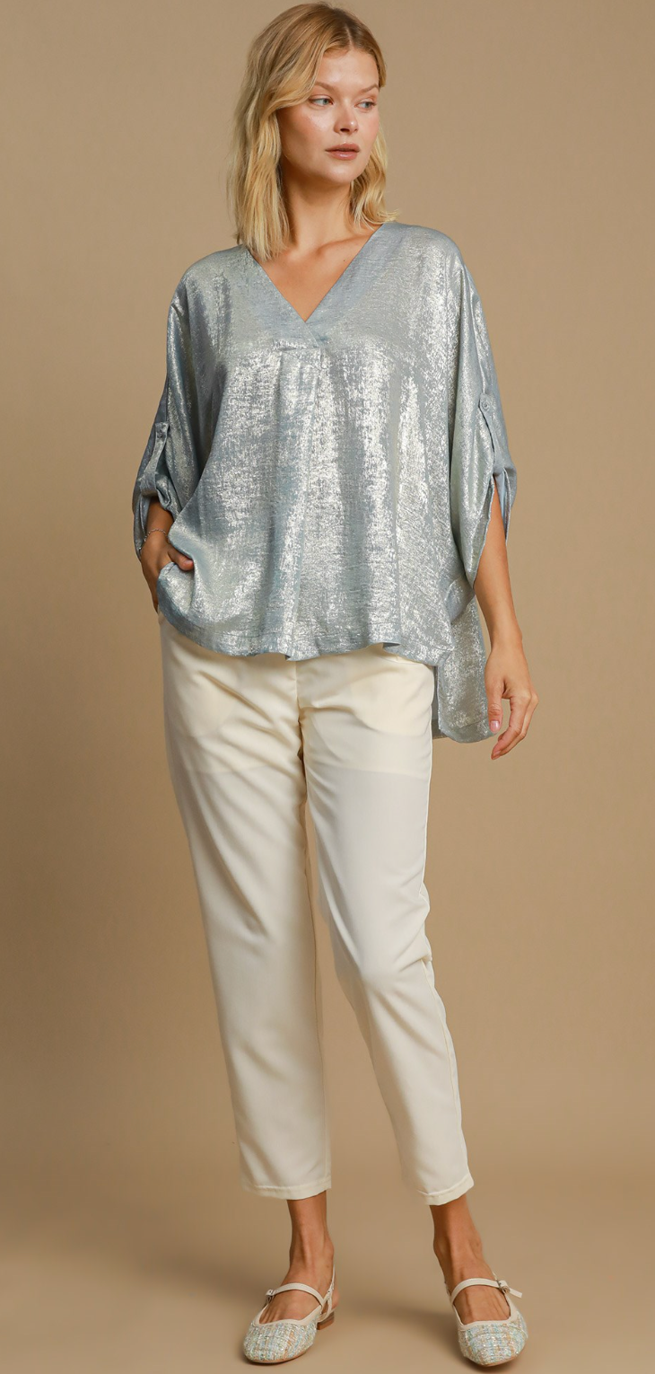 Shimmering Metallic Top