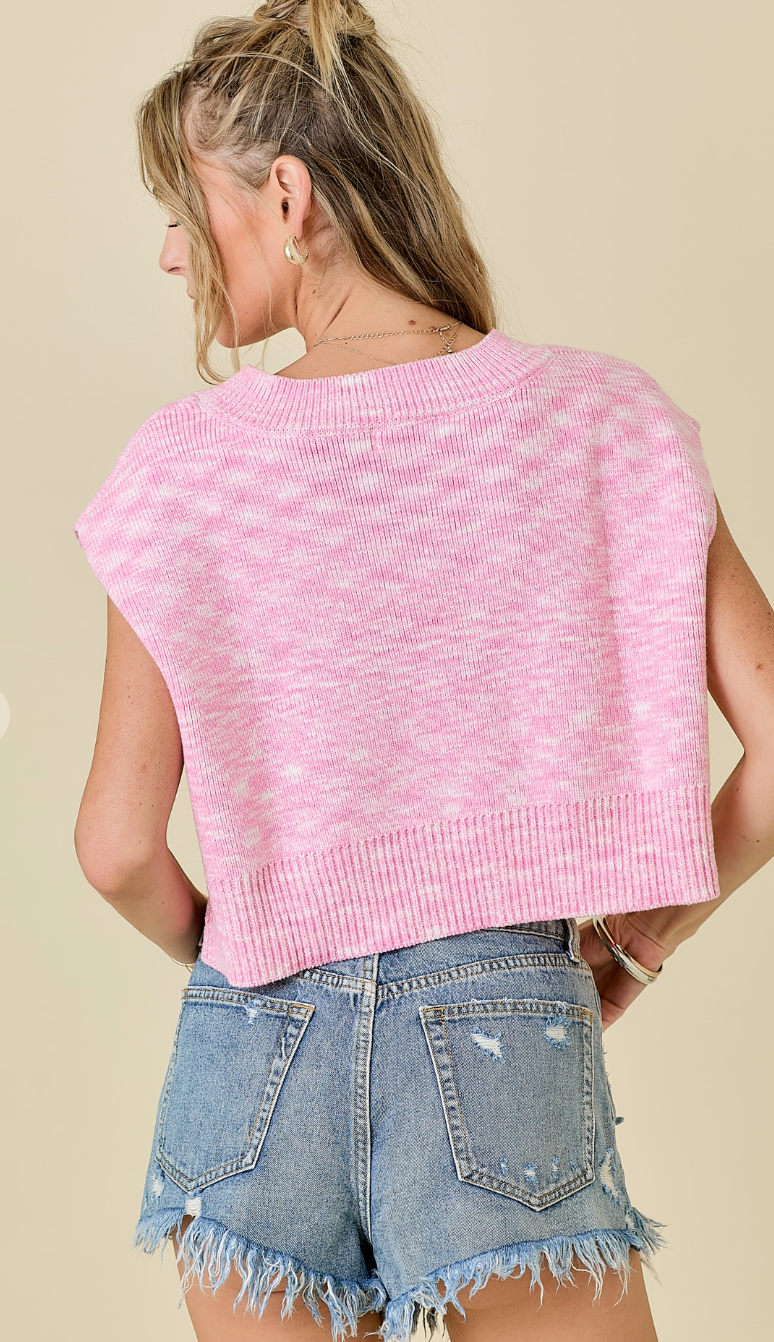 Trendy V-Neck Cropped Sweater