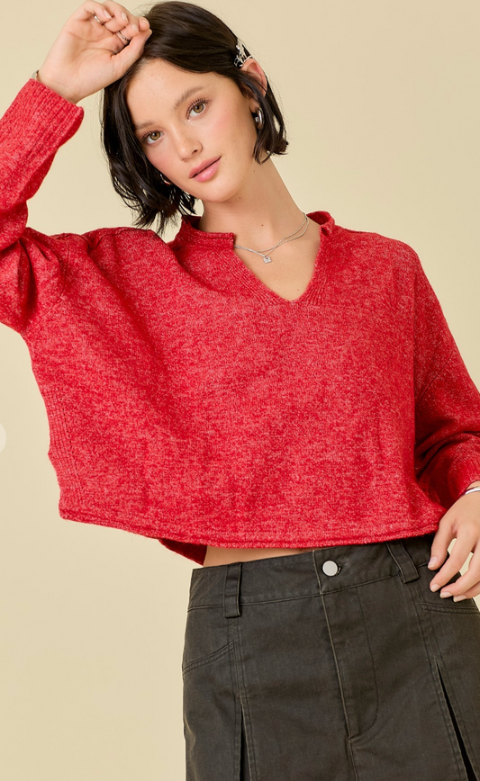 Game Day V-Neck Sweater Top