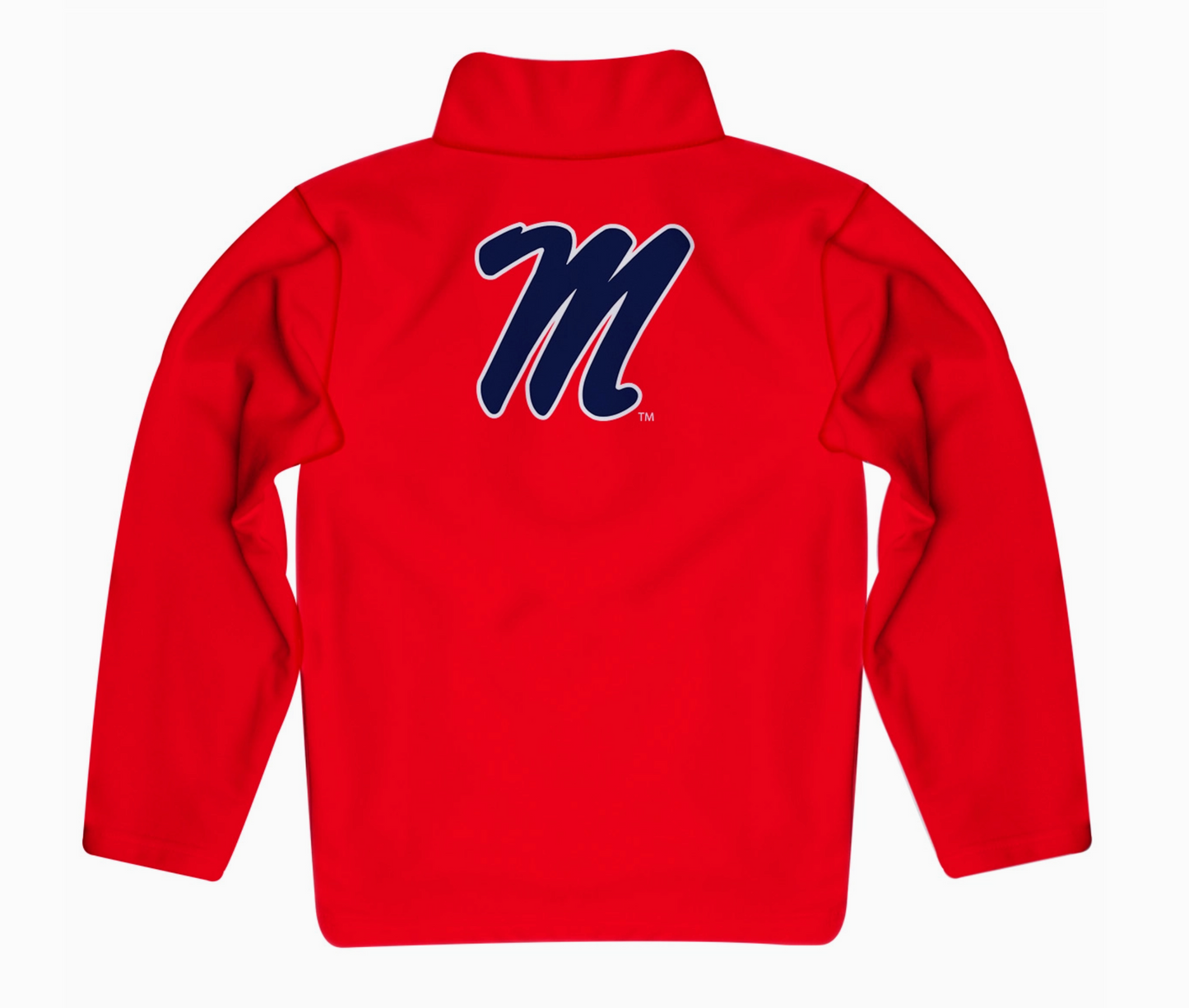 Ole Miss Rebels Solid Red Quarter Zip Pullover