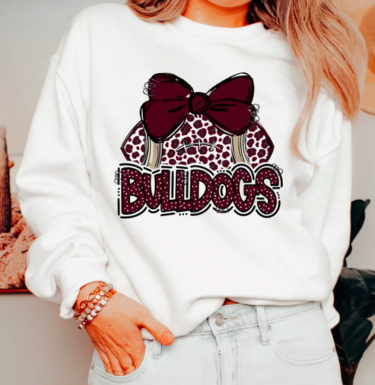 Bulldogs Coquette Football Sweatshirt