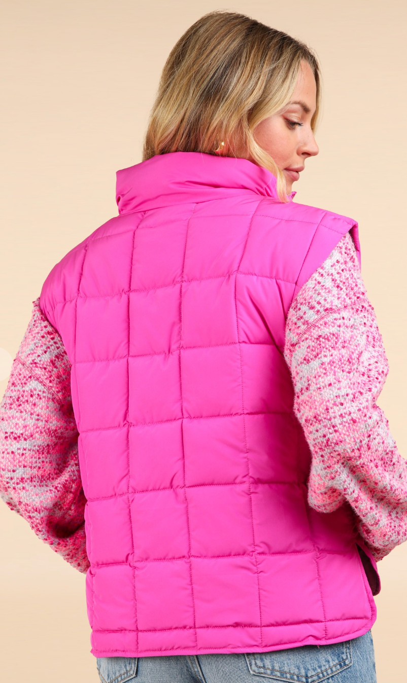 Solid Puffer Vest