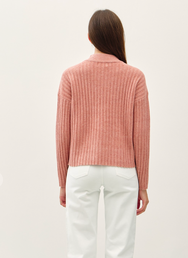 Ribbed Mock Neck Sweater