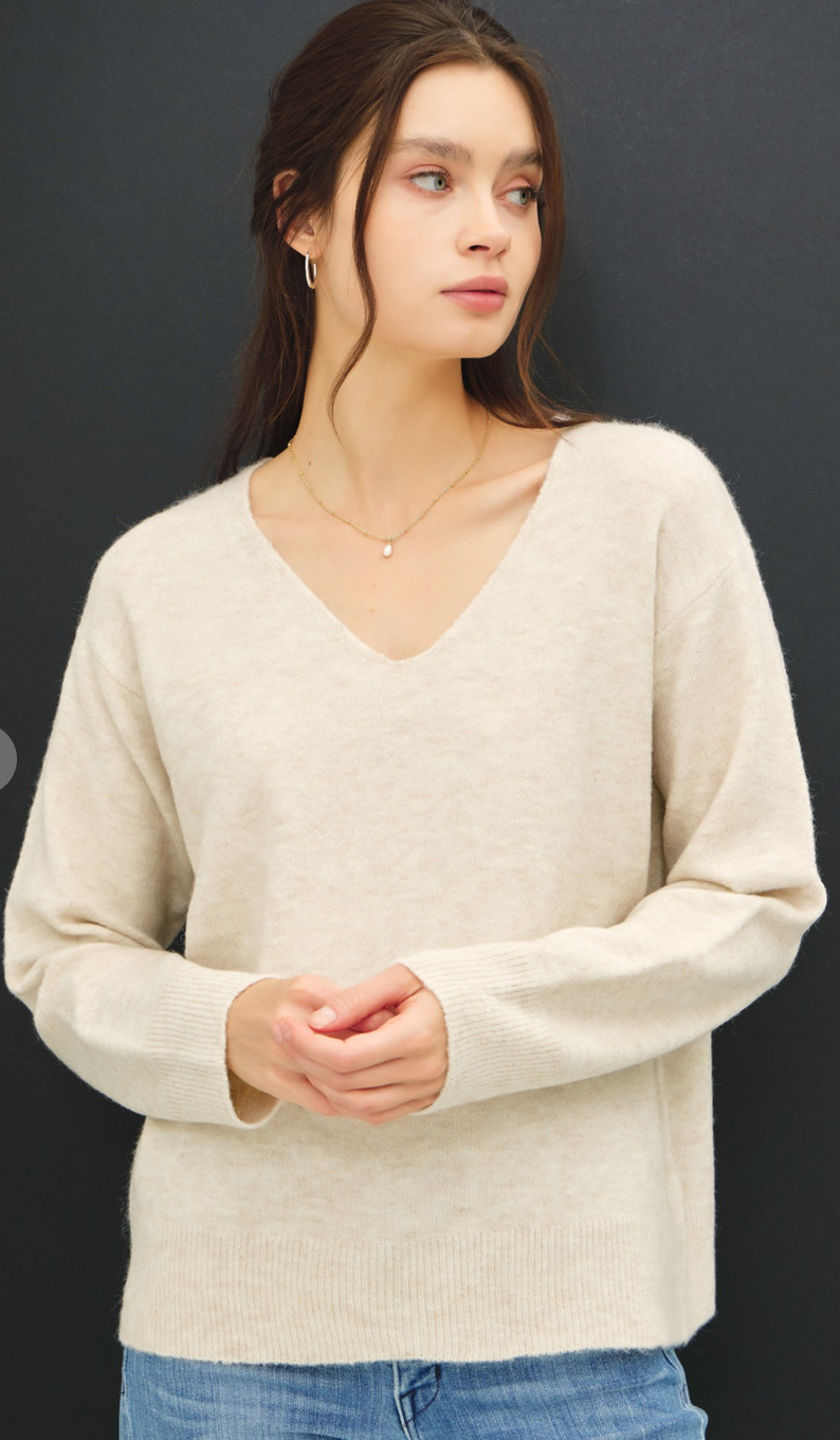 Flattering V-Neck Sweater