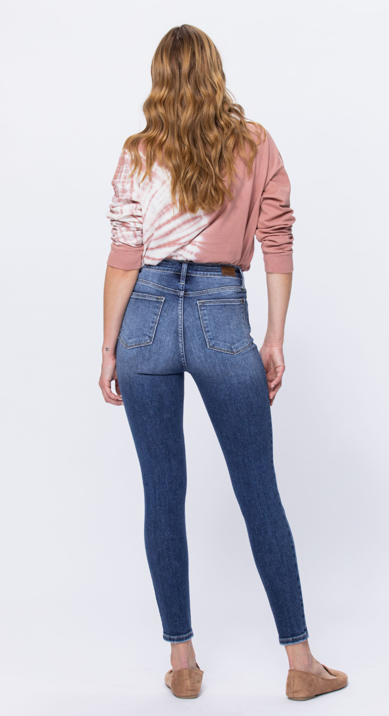 Judy Blue High Rise Button Fly Skinny