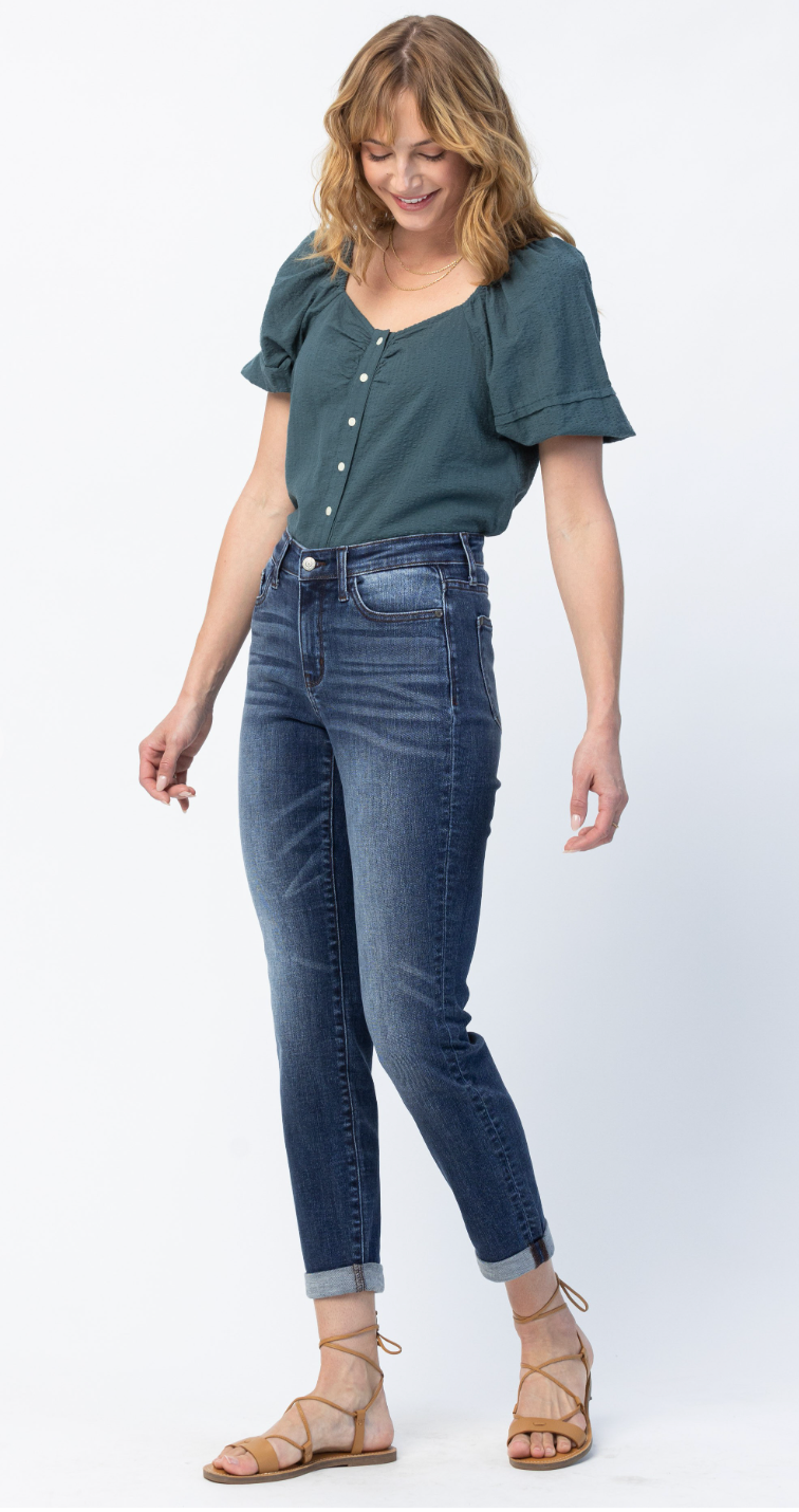 Judy Blue Cuffed Slim Fit Jean