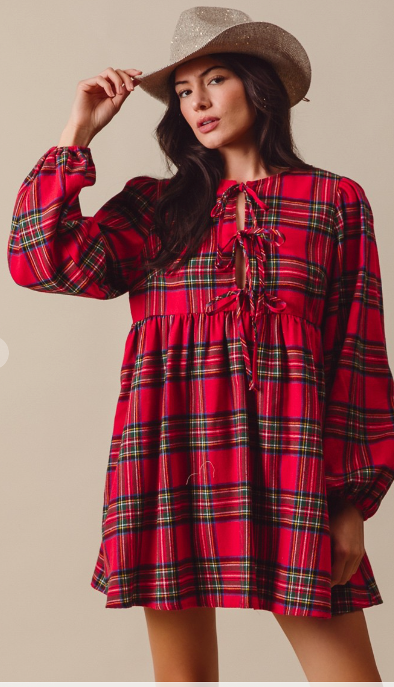 The Perfect Plaid Checkered Print Dress