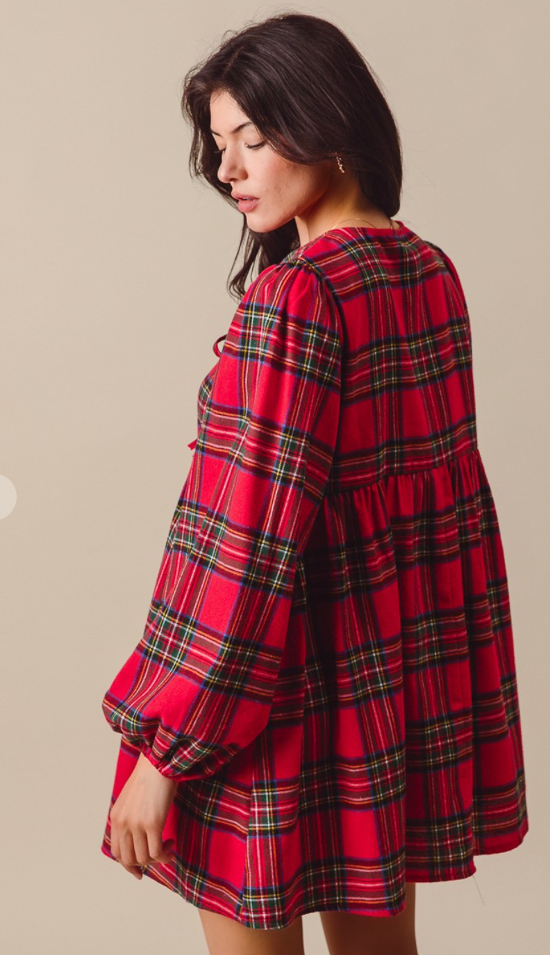 The Perfect Plaid Checkered Print Dress