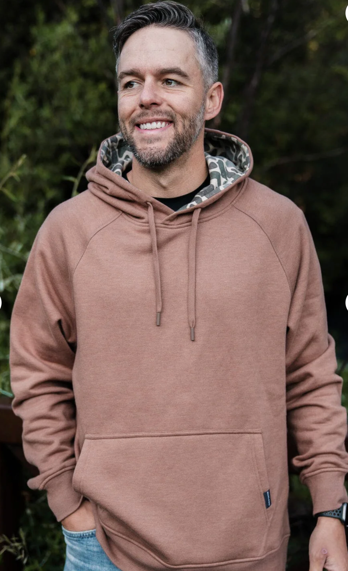 Fleece Hoodie - Heather Brown