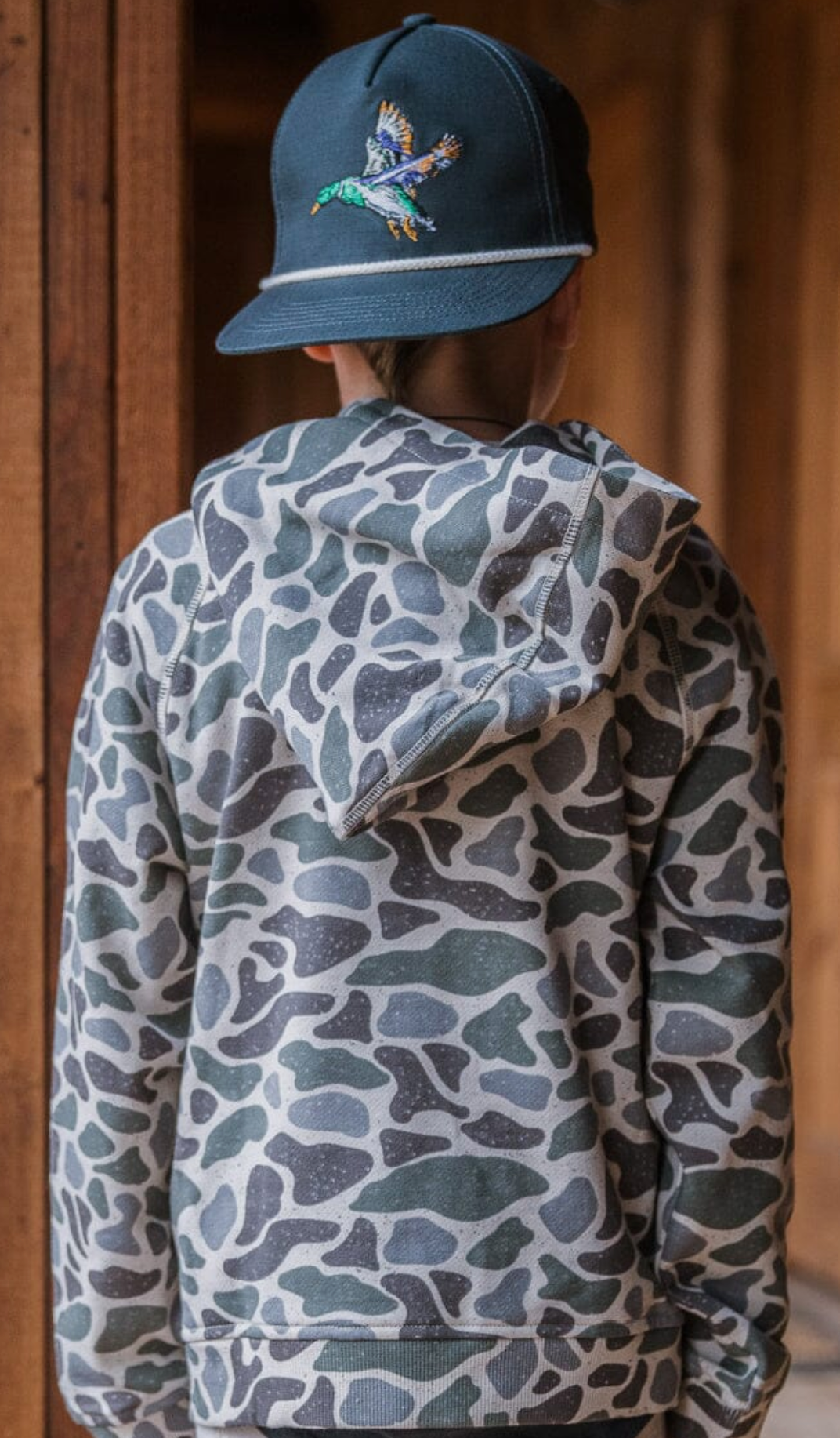 Youth Fleece Hoodie - Classic Deer Camo