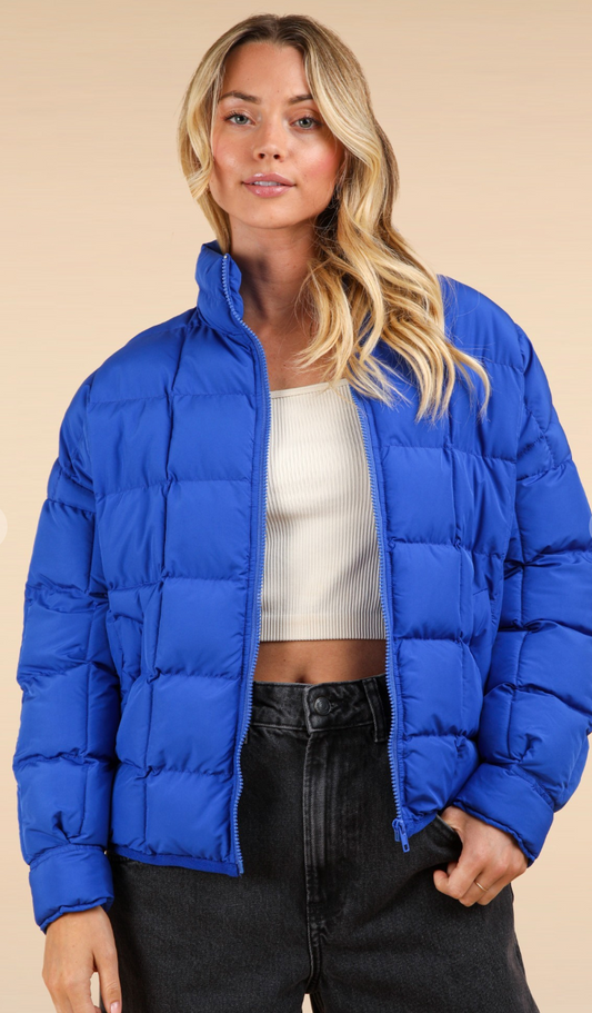 Solid Puffer Padded Warm Jacket