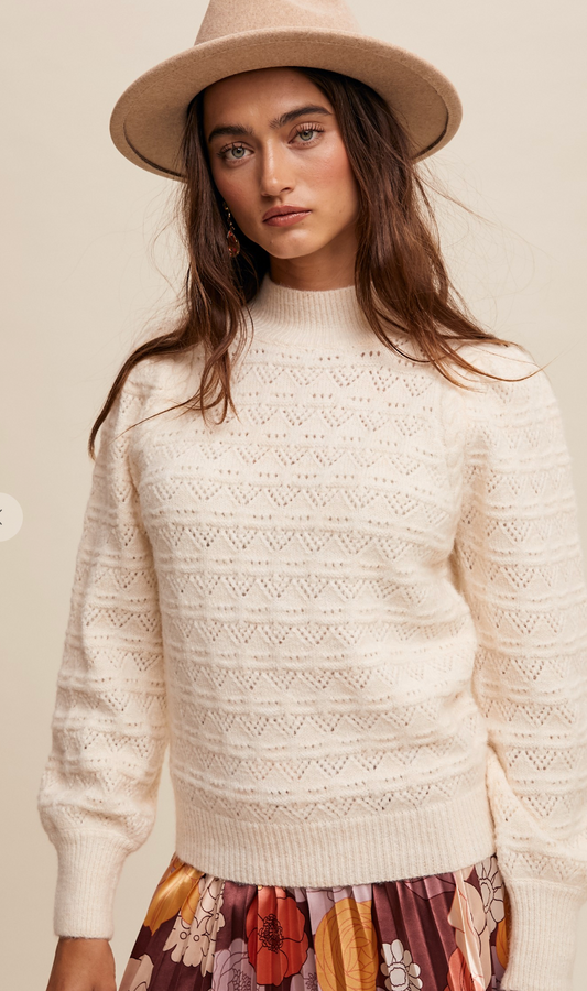 Puff Sleeve Knit Sweater