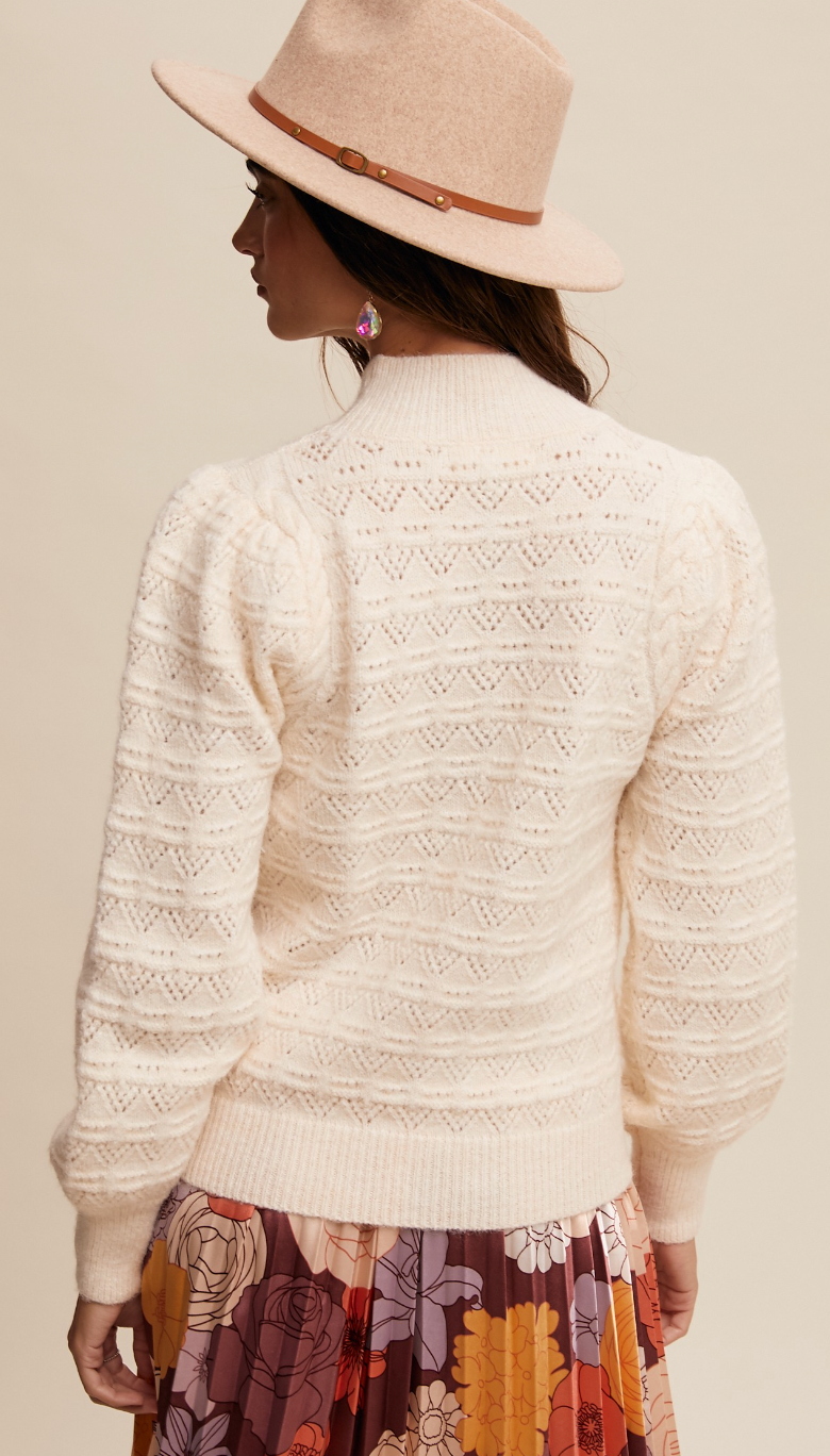 Puff Sleeve Knit Sweater