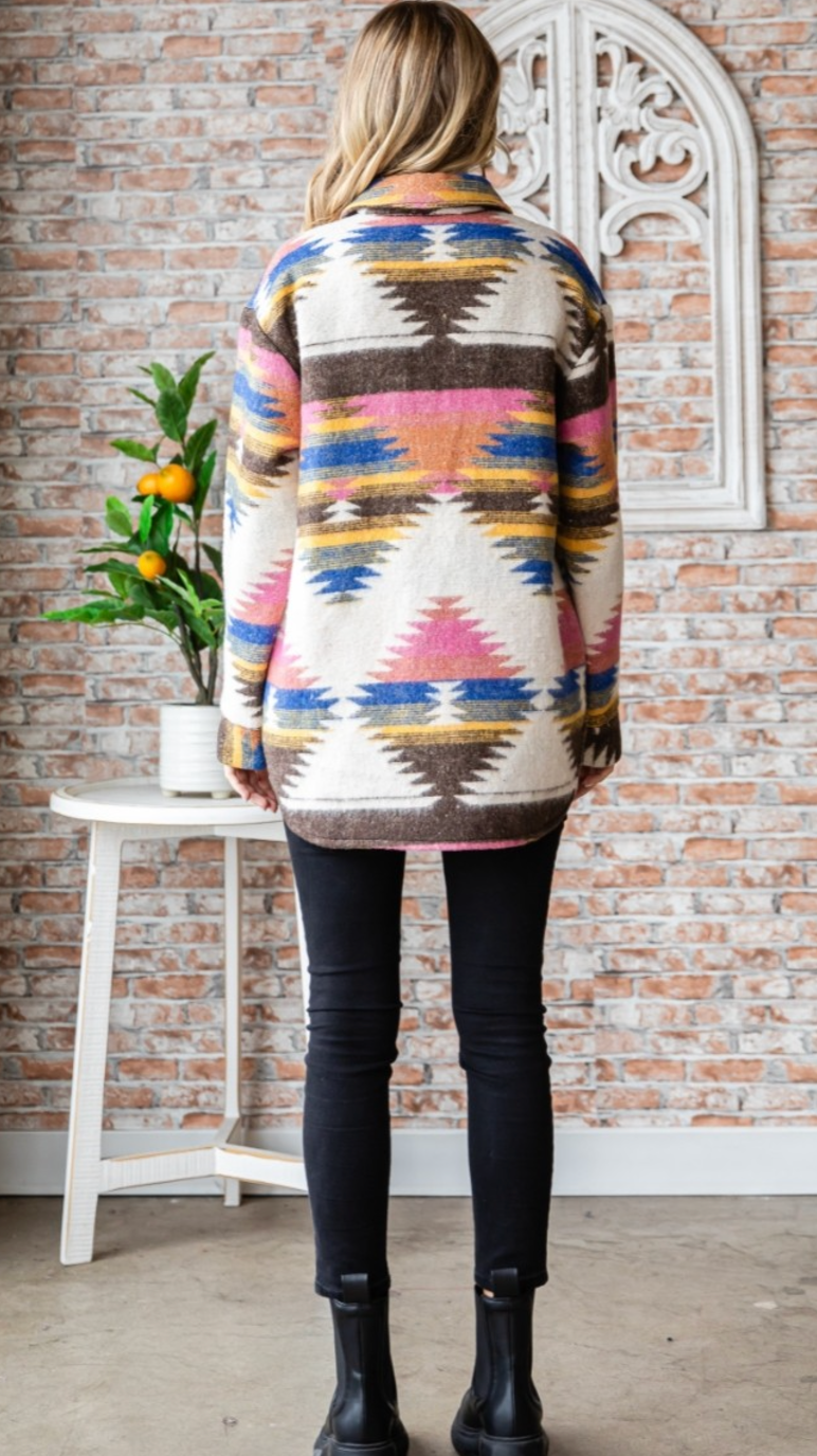 Vintage Western Print Pullover