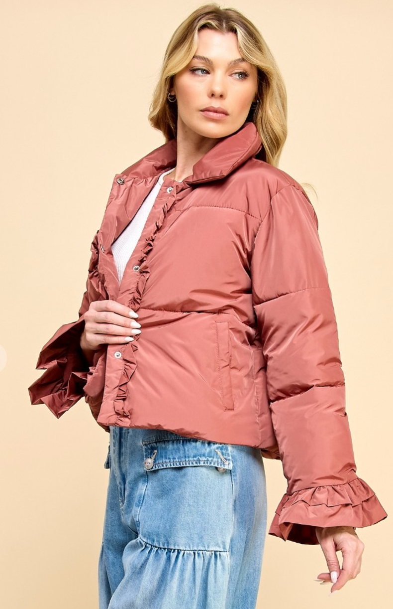 Ruffled Puffer Jacket