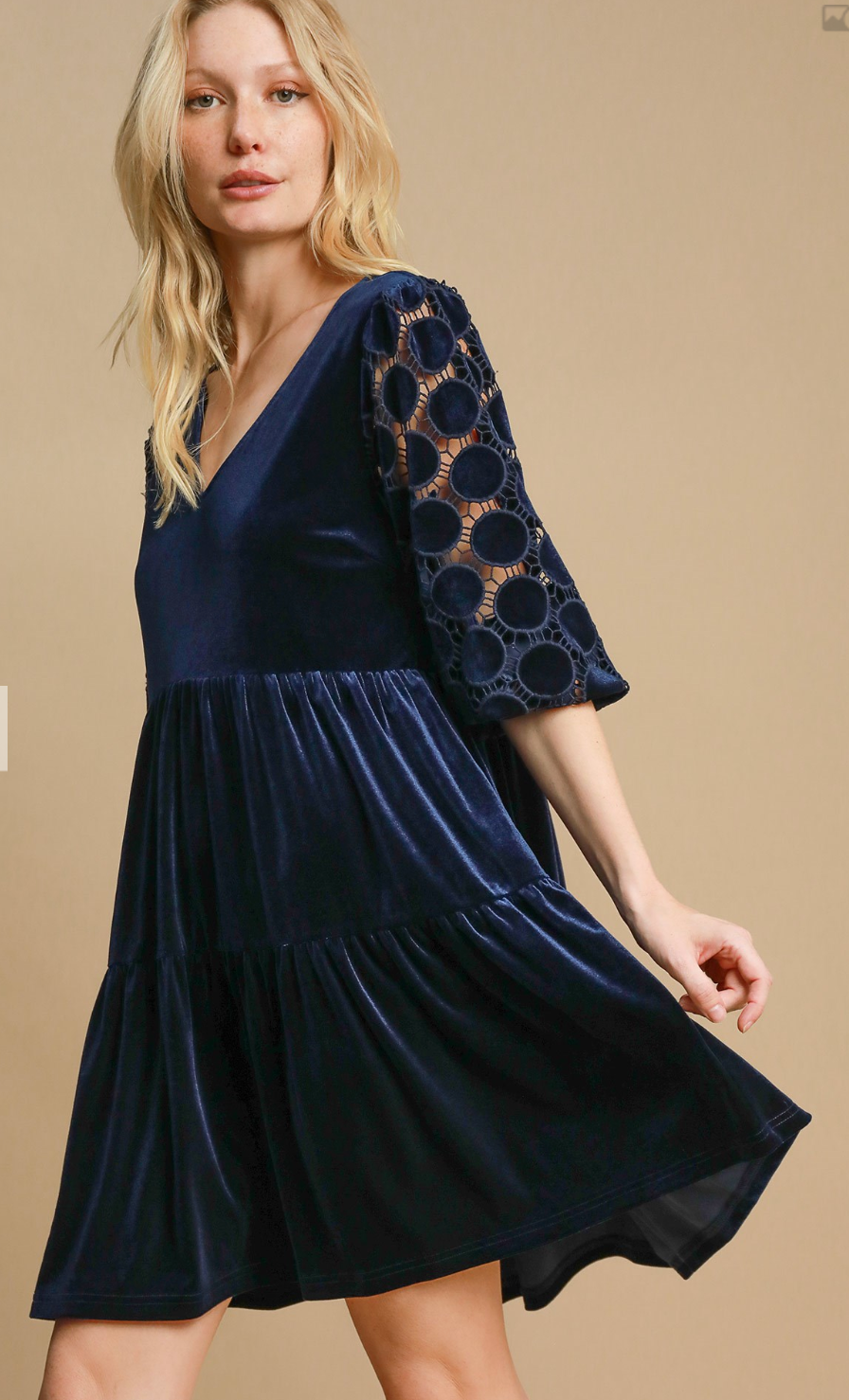 Velvet Tiered Dress