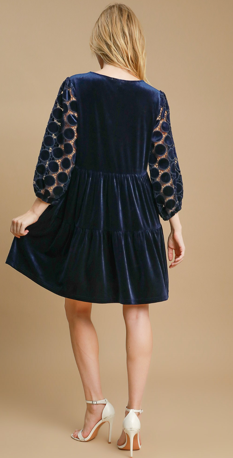 Velvet Tiered Dress