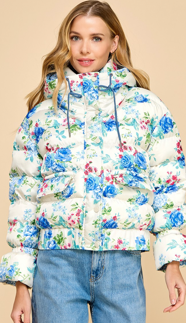 Floral Puffer Jacket