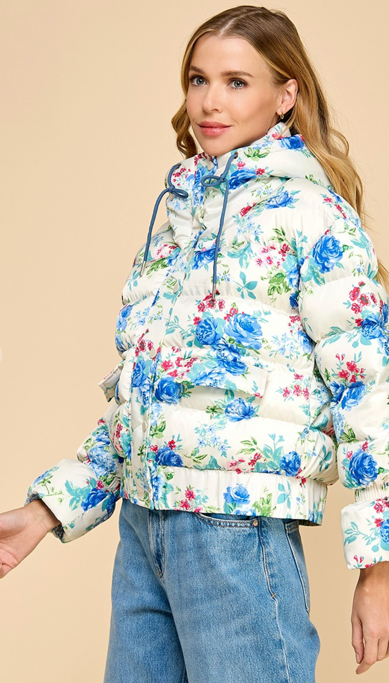 Floral Puffer Jacket