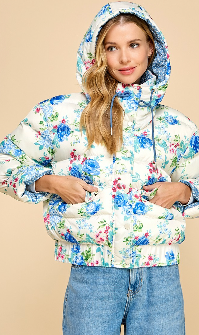 Floral Puffer Jacket